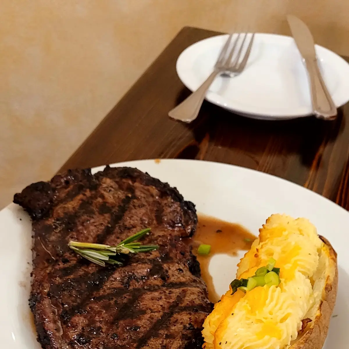 Ribeye Steak with a Twice Baked Potato