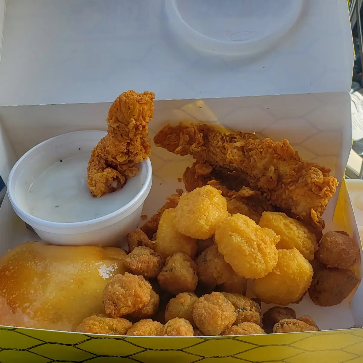 Spicy Chicken Strips and Fries