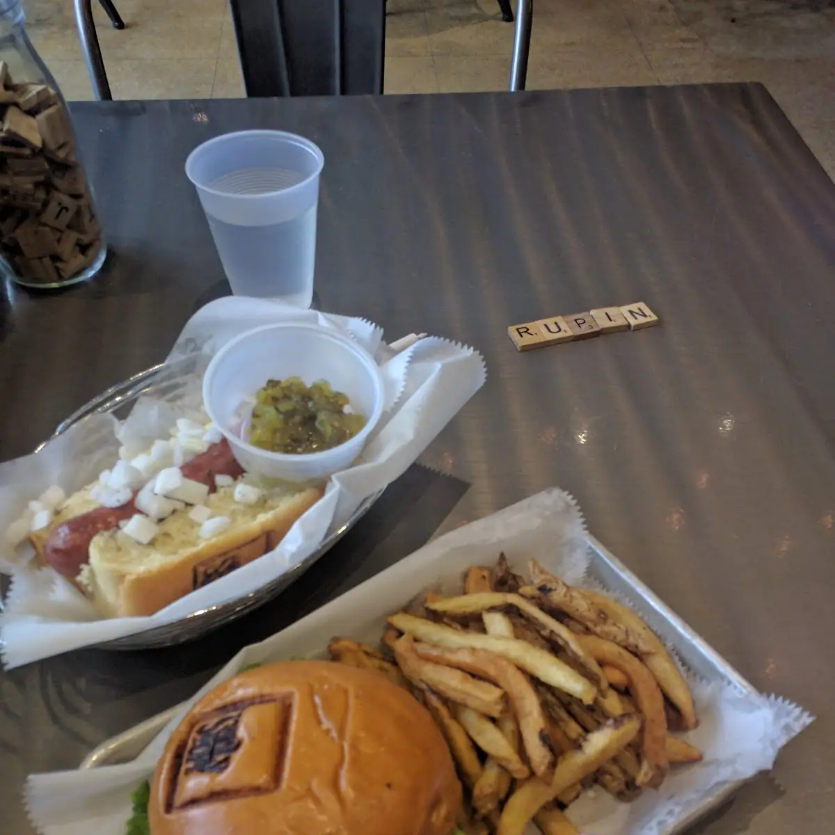 Burger and Hot Dog