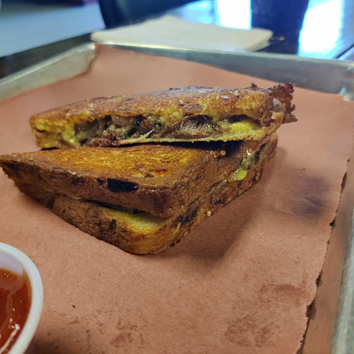 Brisket Grilled Cheese Sandwich