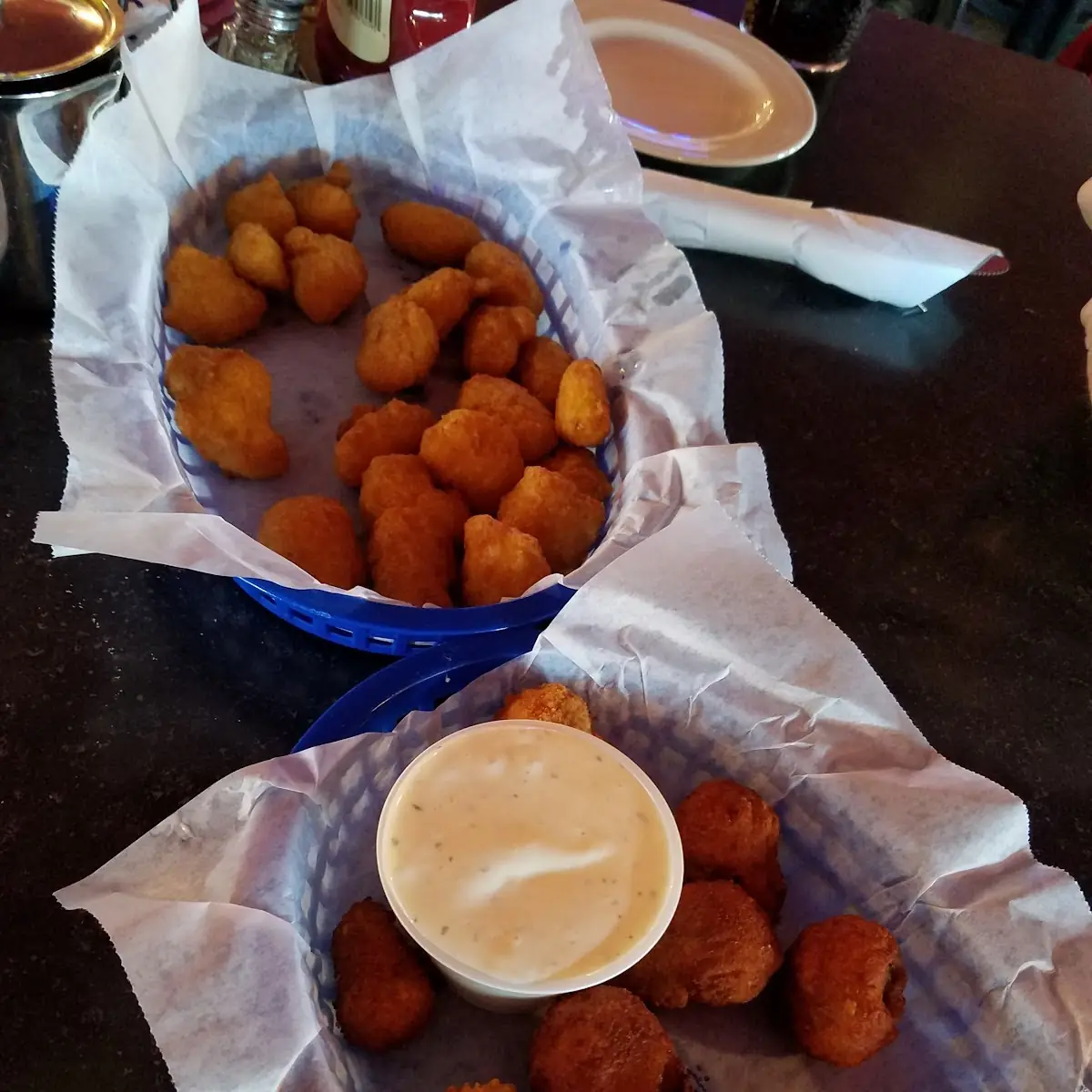 Fried Mushrooms and Ranch Dressing