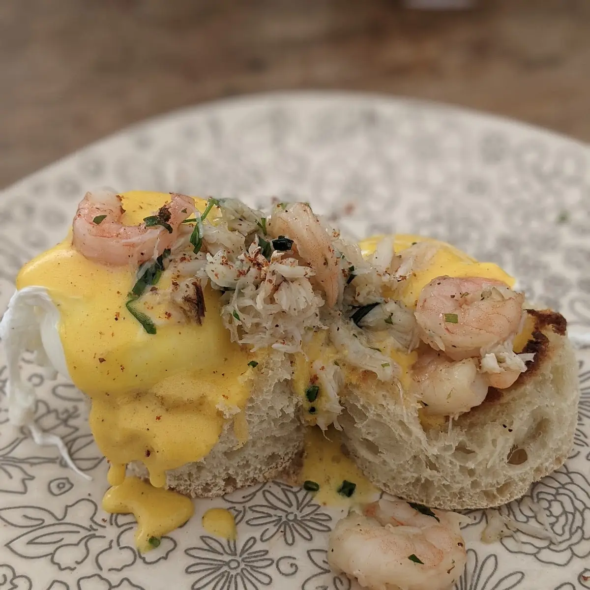 Cajun Shrimp & Dungeness Crab Benedict