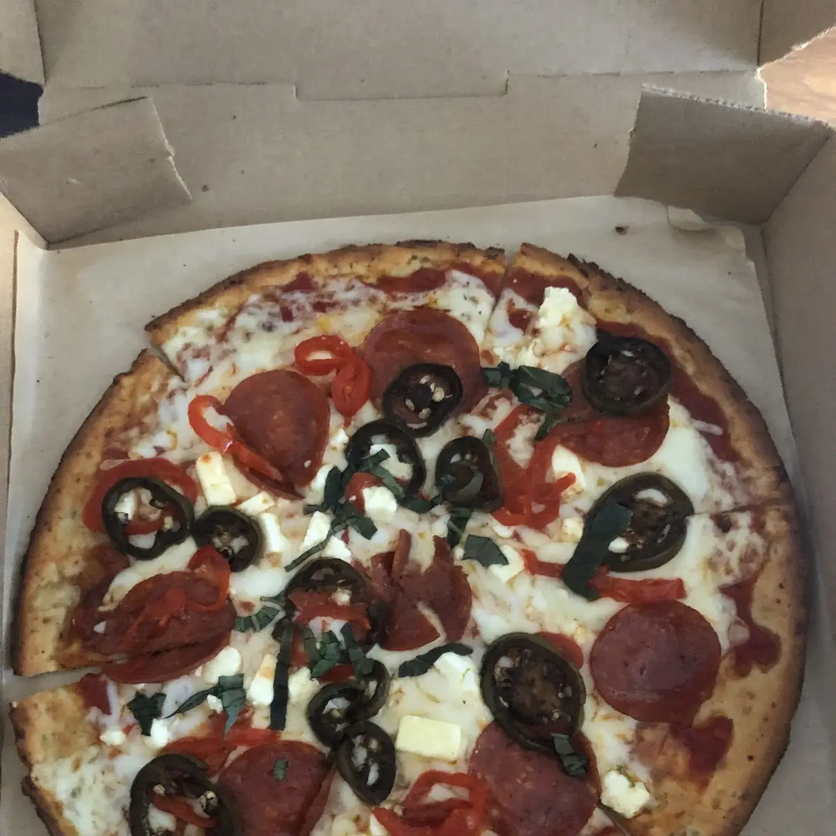 Hot Honey Pepperoni Pizza Cauliflower Crust