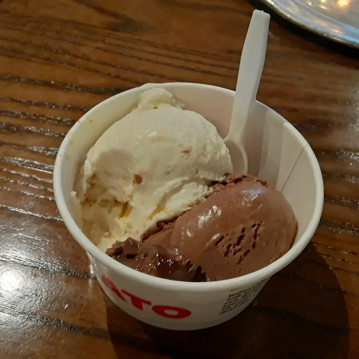 Peach Cobbler & Chocolate Gelato