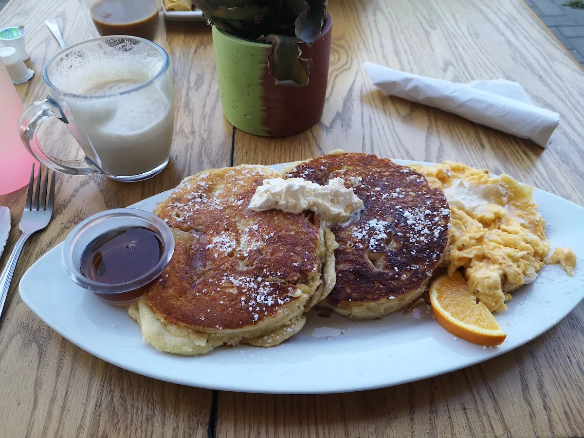 Bacon Infused Pancakes and Eggs