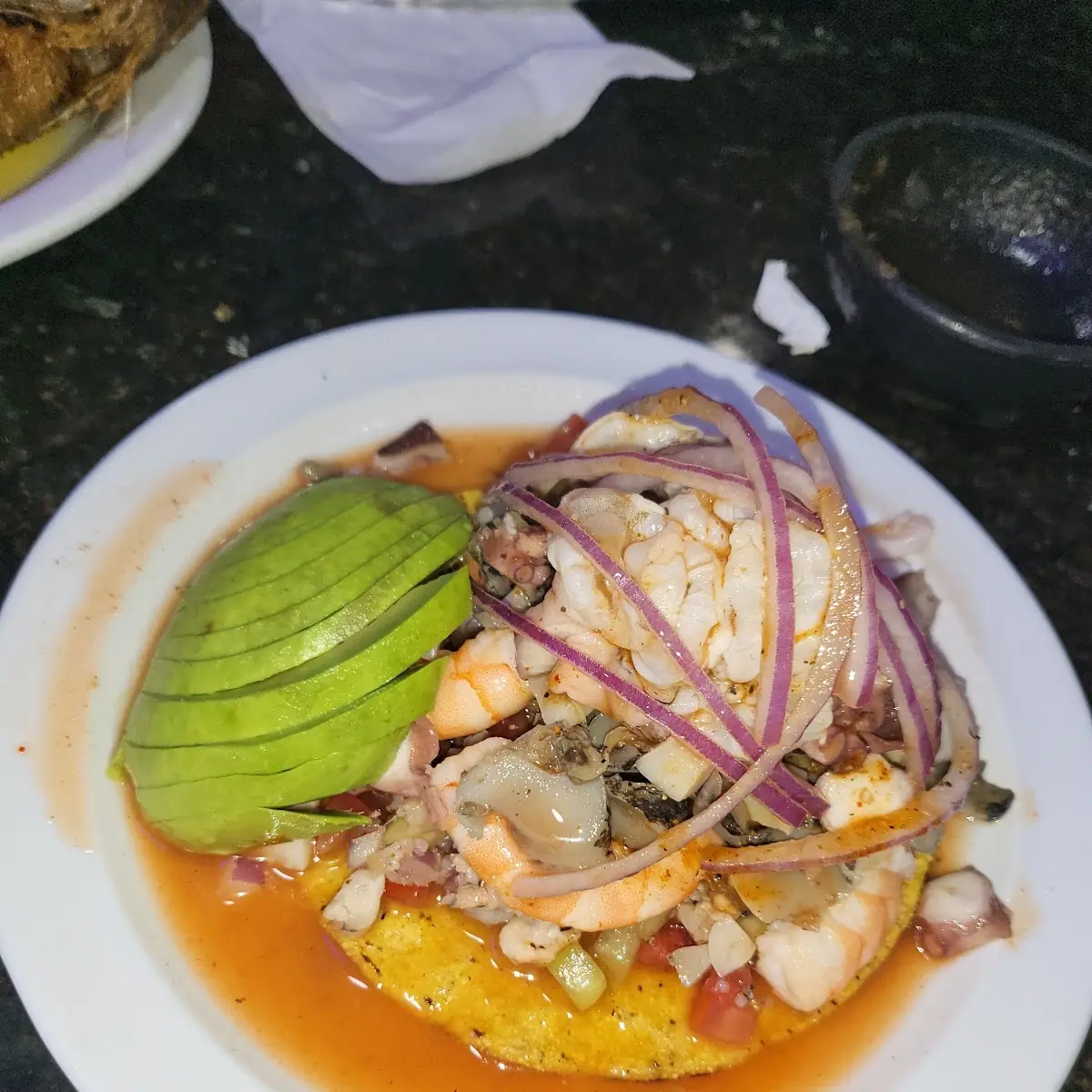 Tostada De Ceviche Mixto