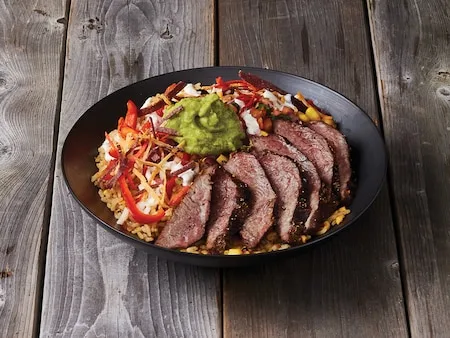 Steak Burrito Bowl, Montana’s BBQ & Bar