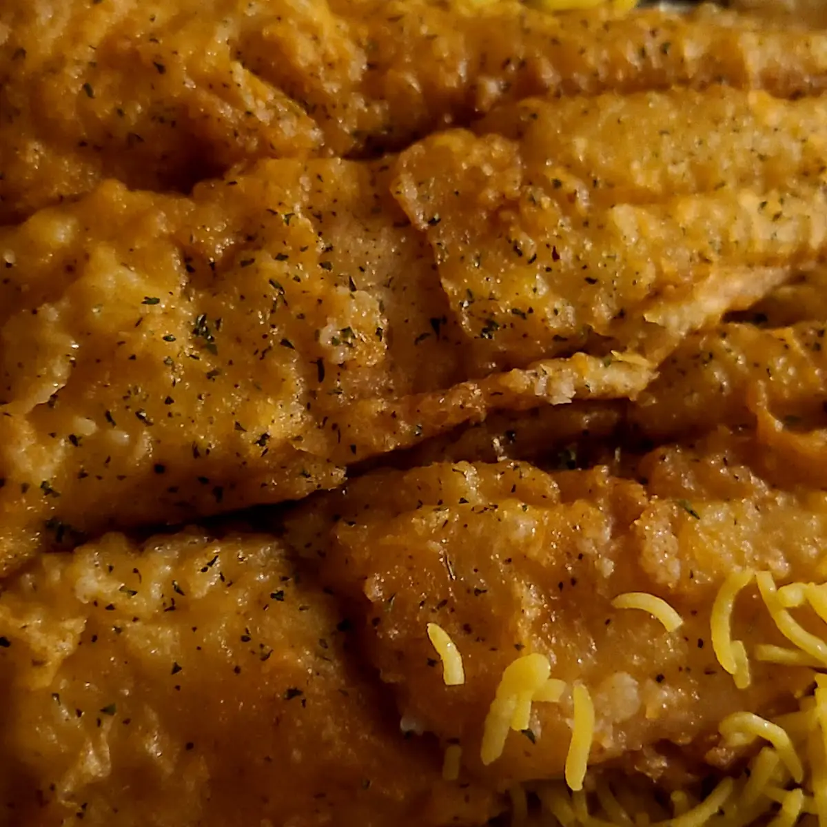 Swai Fish over Rice with Side Salad & Drink