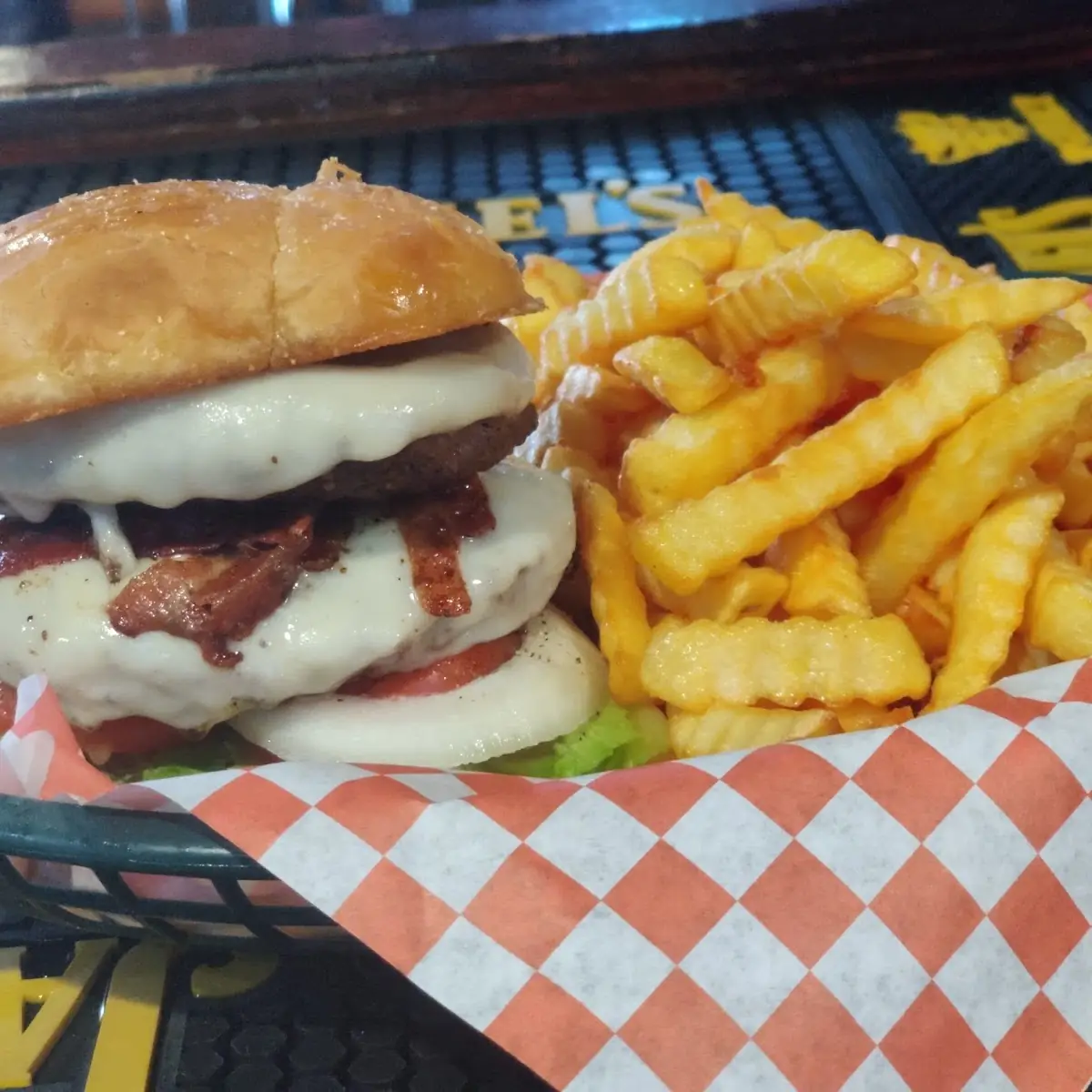 Double Bacon with White Cheddar Burger