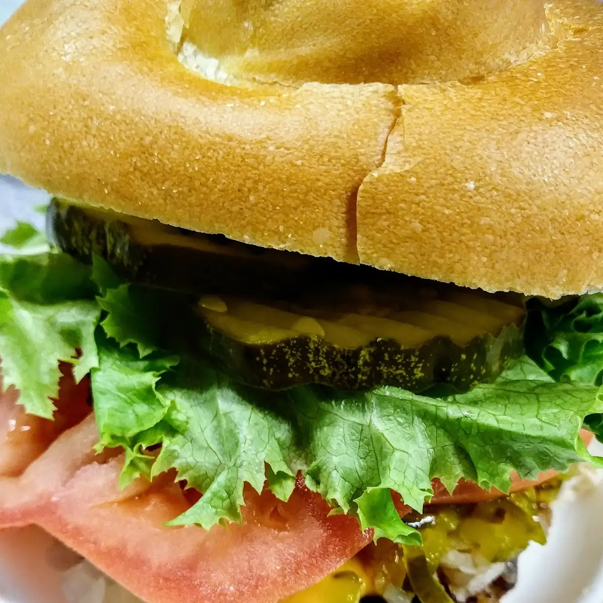 Cheeseburger on a Hard Roll