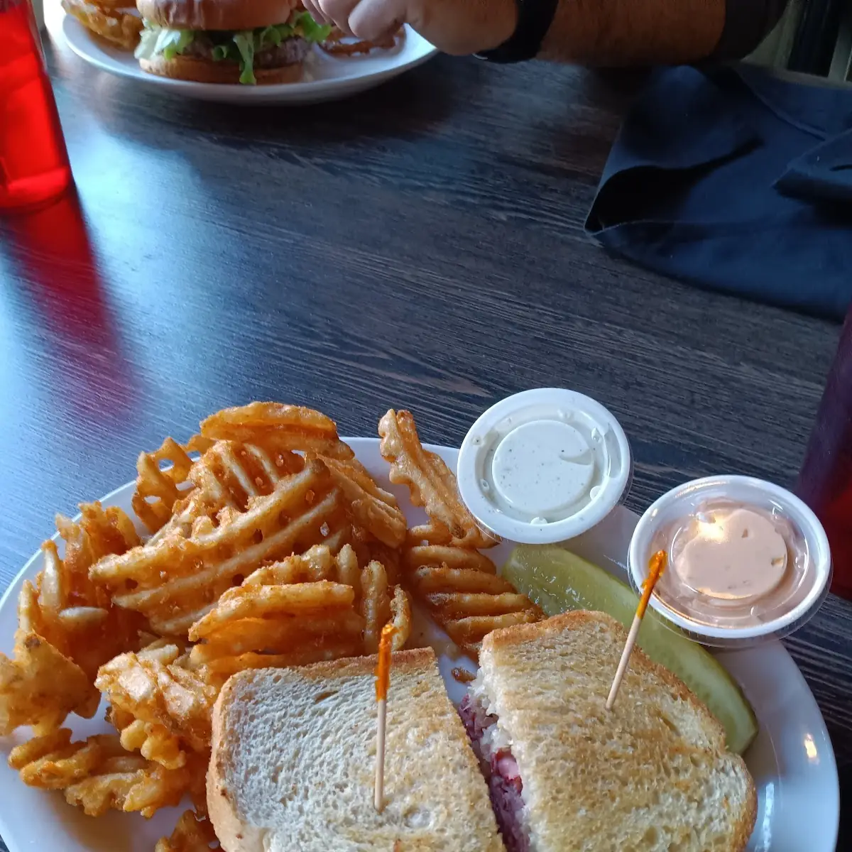 Reuben Sandwich with Waffle Fries