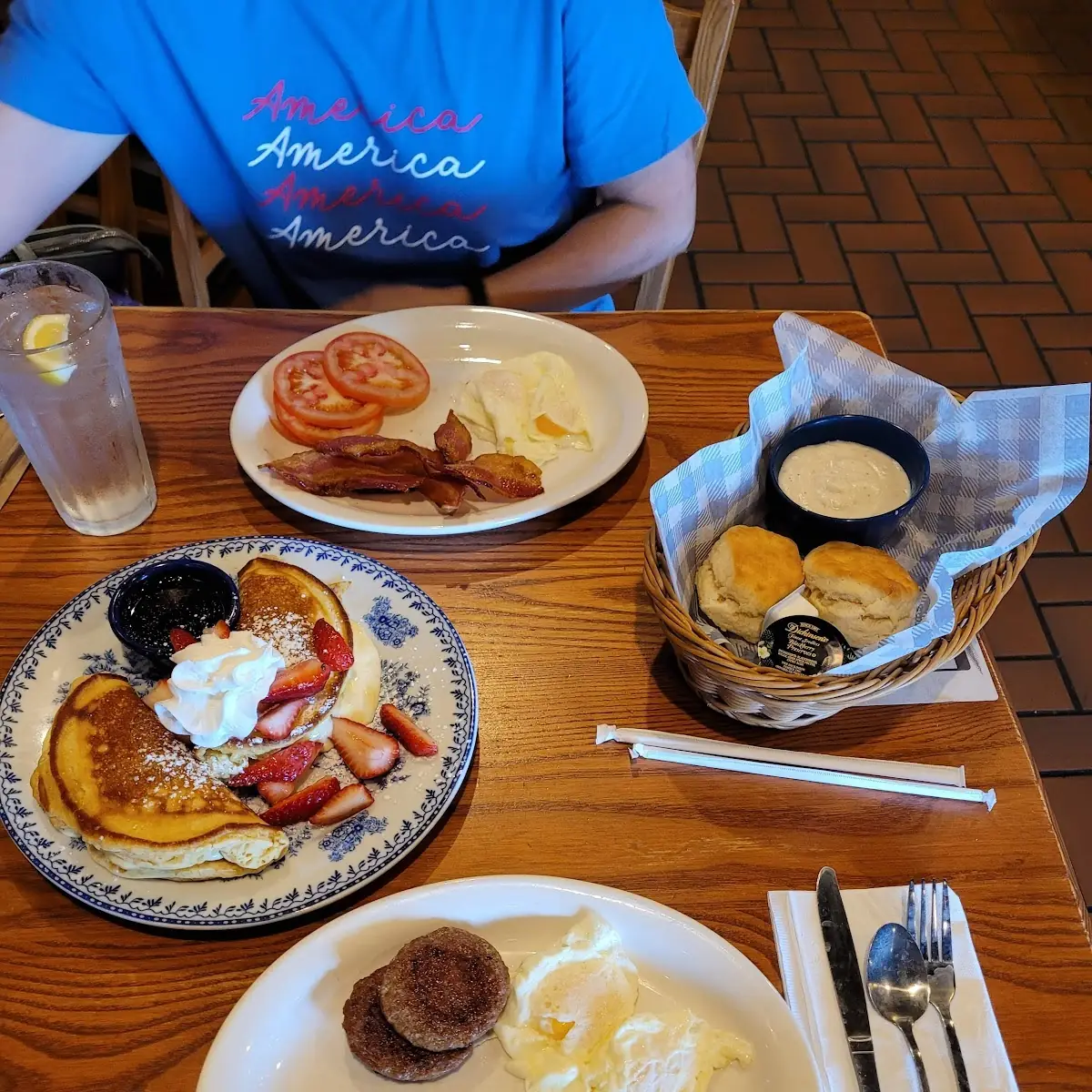 Strawberry Cheesecake Pancake Breakfast