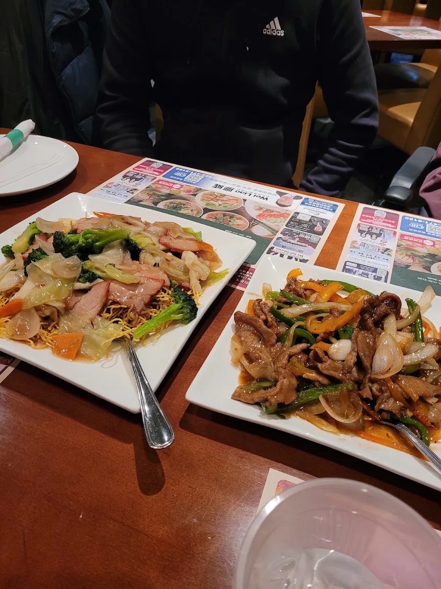 BBQ Pork Chow Mein and Beef Satay