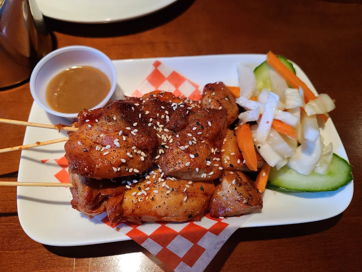 Chicken Skewers with Satay Sauce