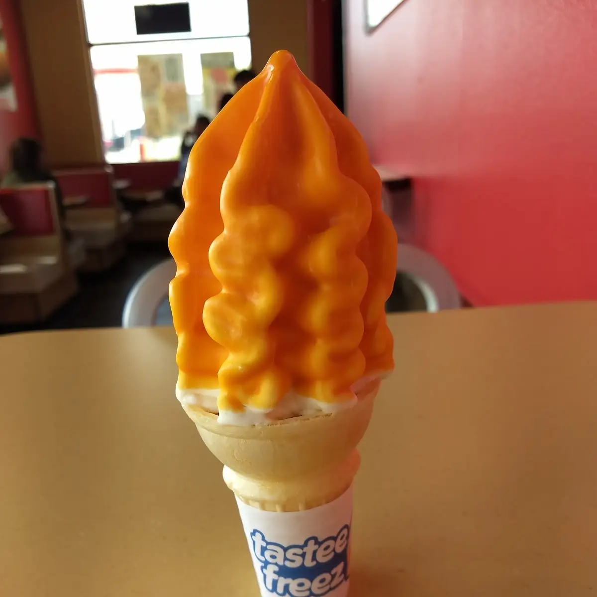 Orange Dipped Ice Cream Cone