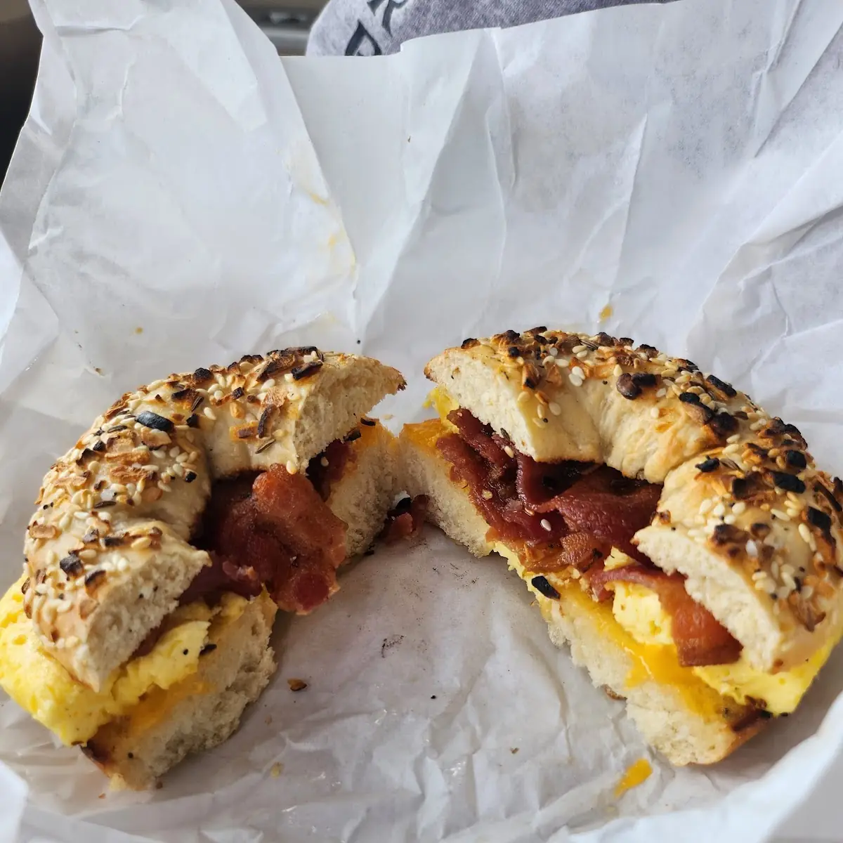 Bacon Egg Cheese Everything Bagel