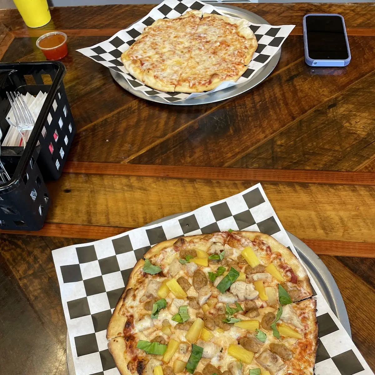 Pineapple and Chicken Pizza with Basil