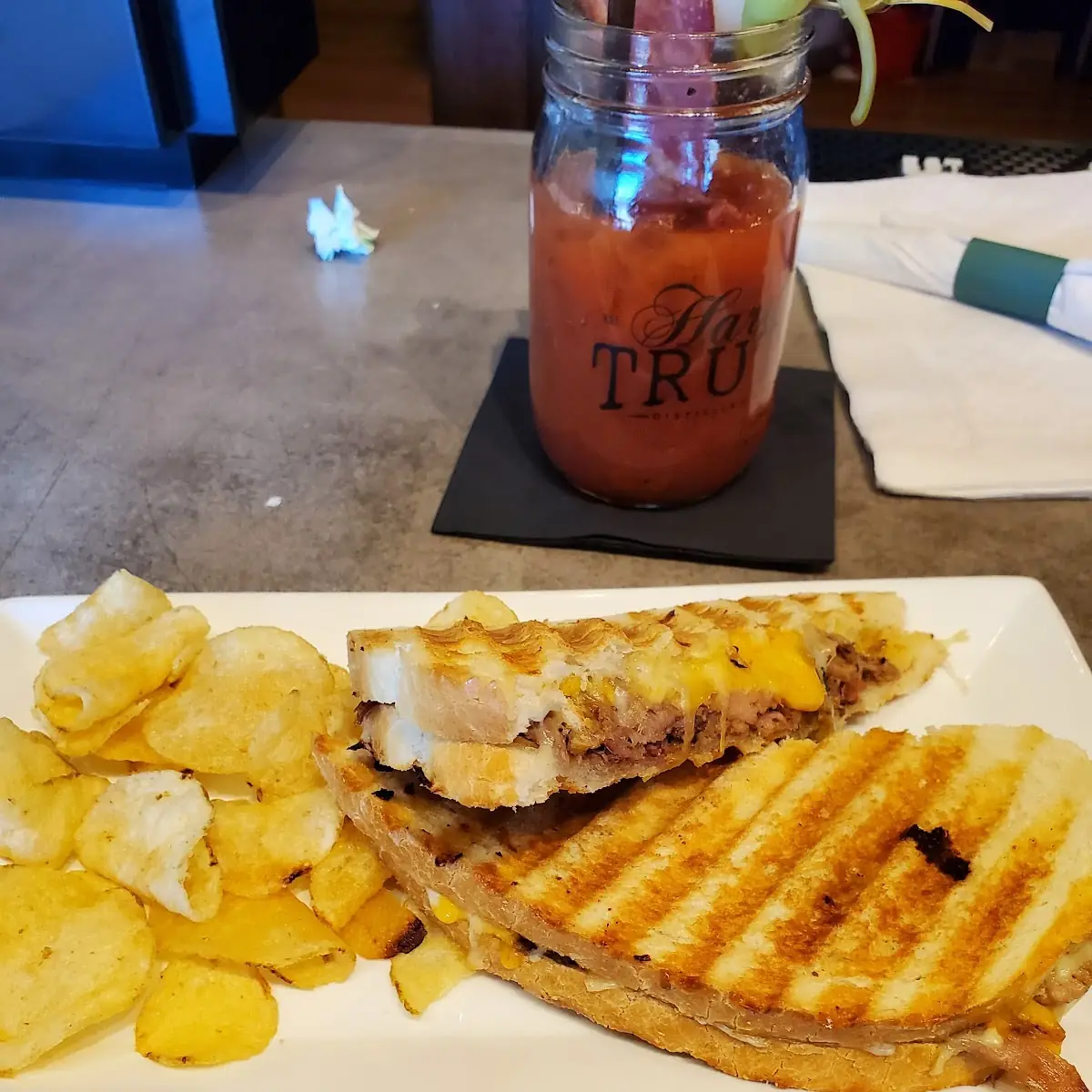 Grilled Cheese with Pulled Pork Sandwich