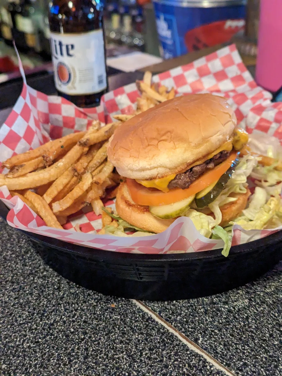 Cheese Burger and Fries