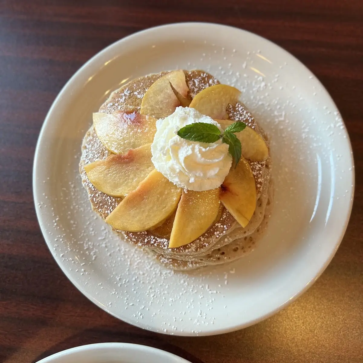 Vanilla Peach Pancakes