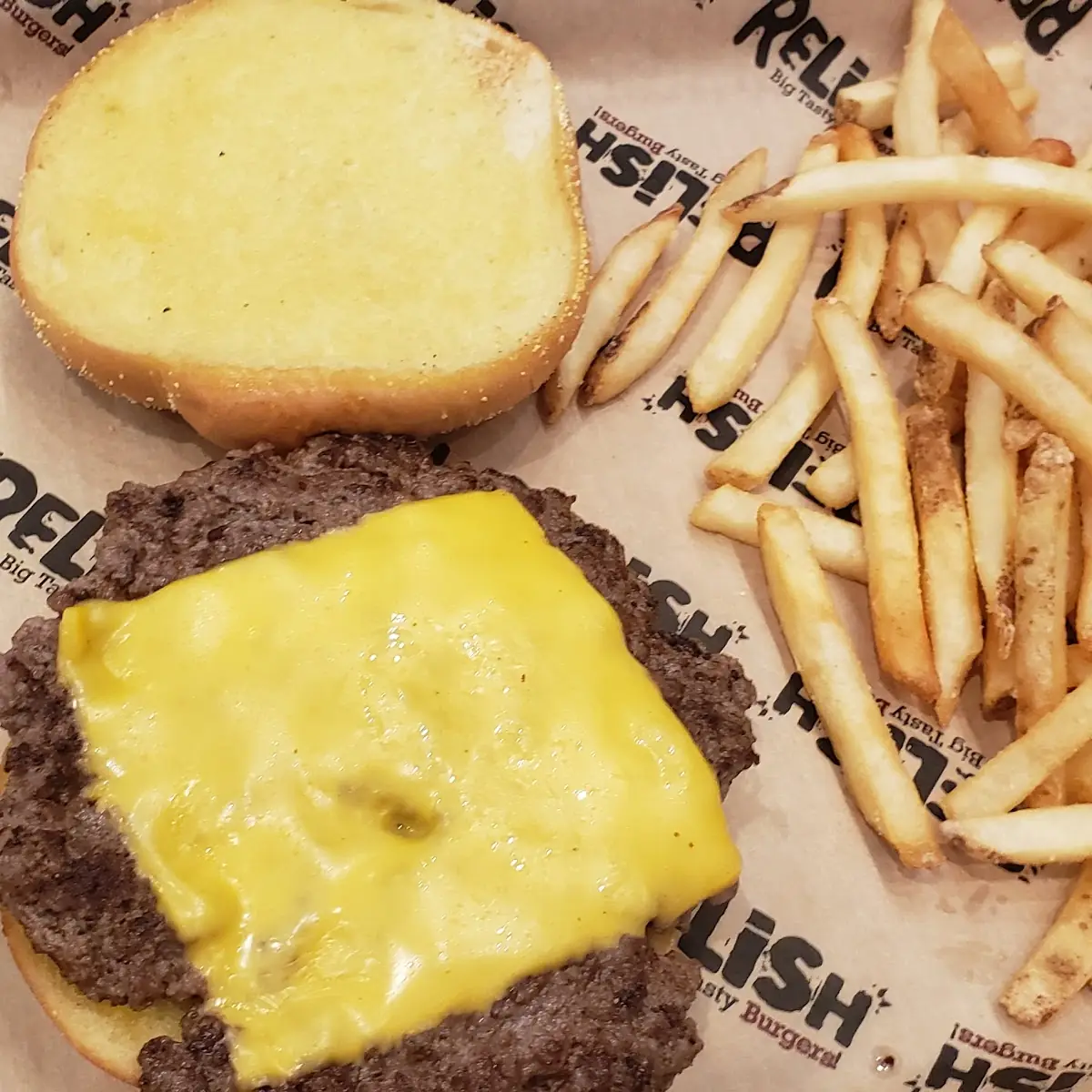 Cheeseburger with Fries and Chocolate Milkshake