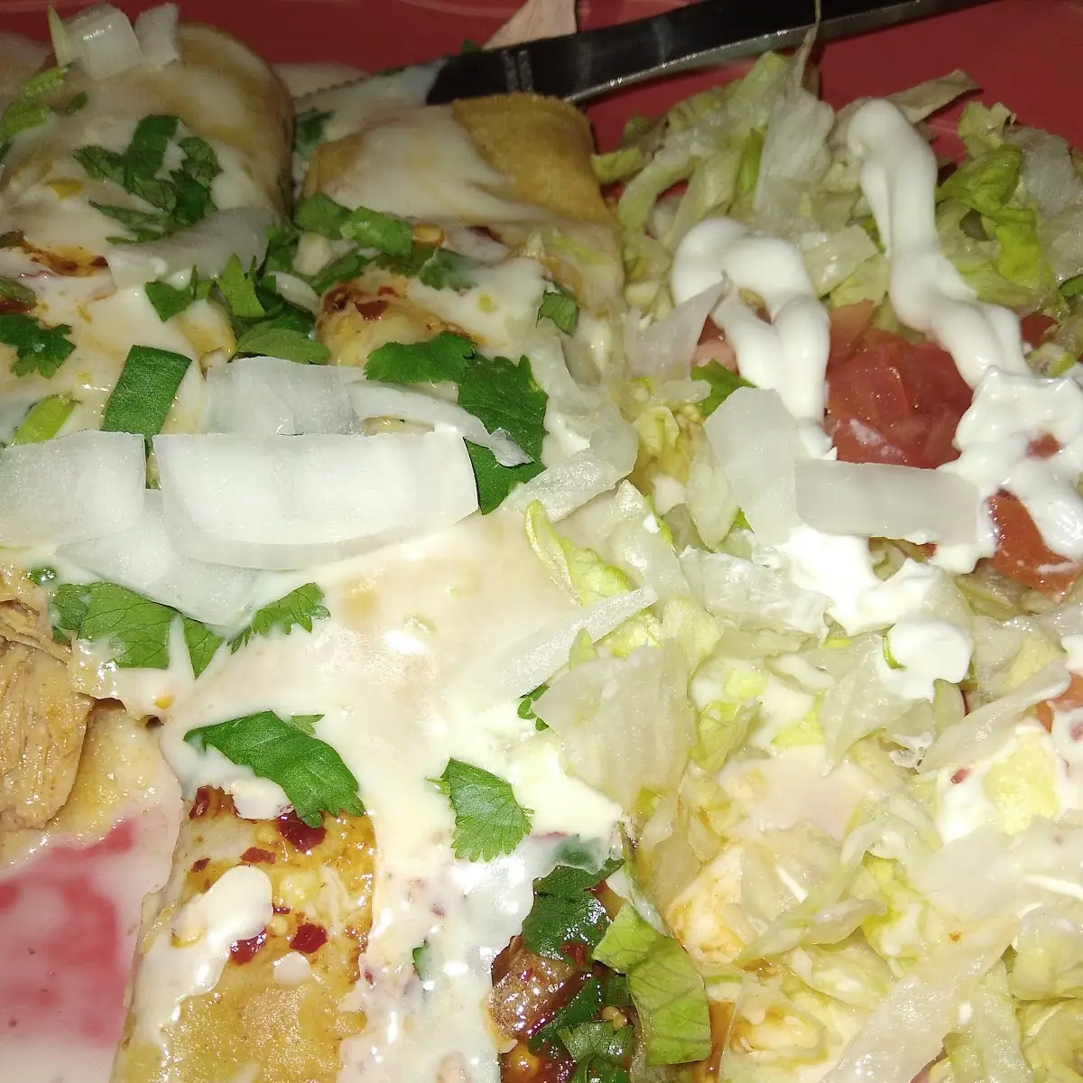 Pork Chicken and Cheese Enchiladas