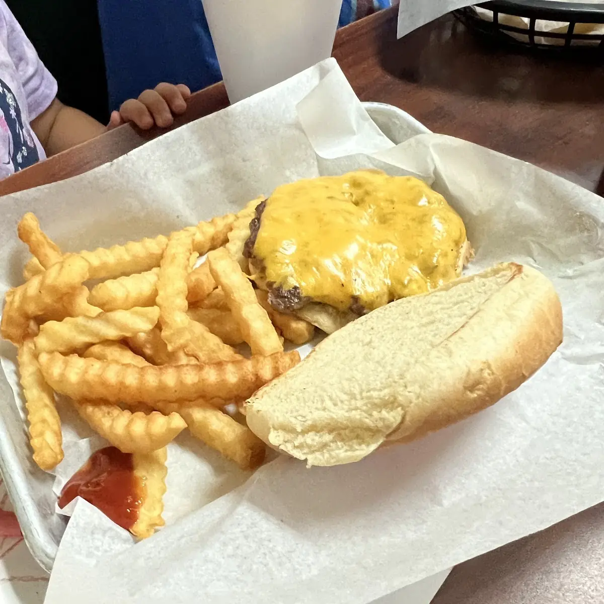 Kids Cheeseburger and Fries