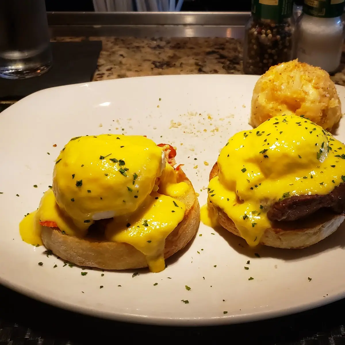 Filet Mignon and Lobster Eggs Benedict