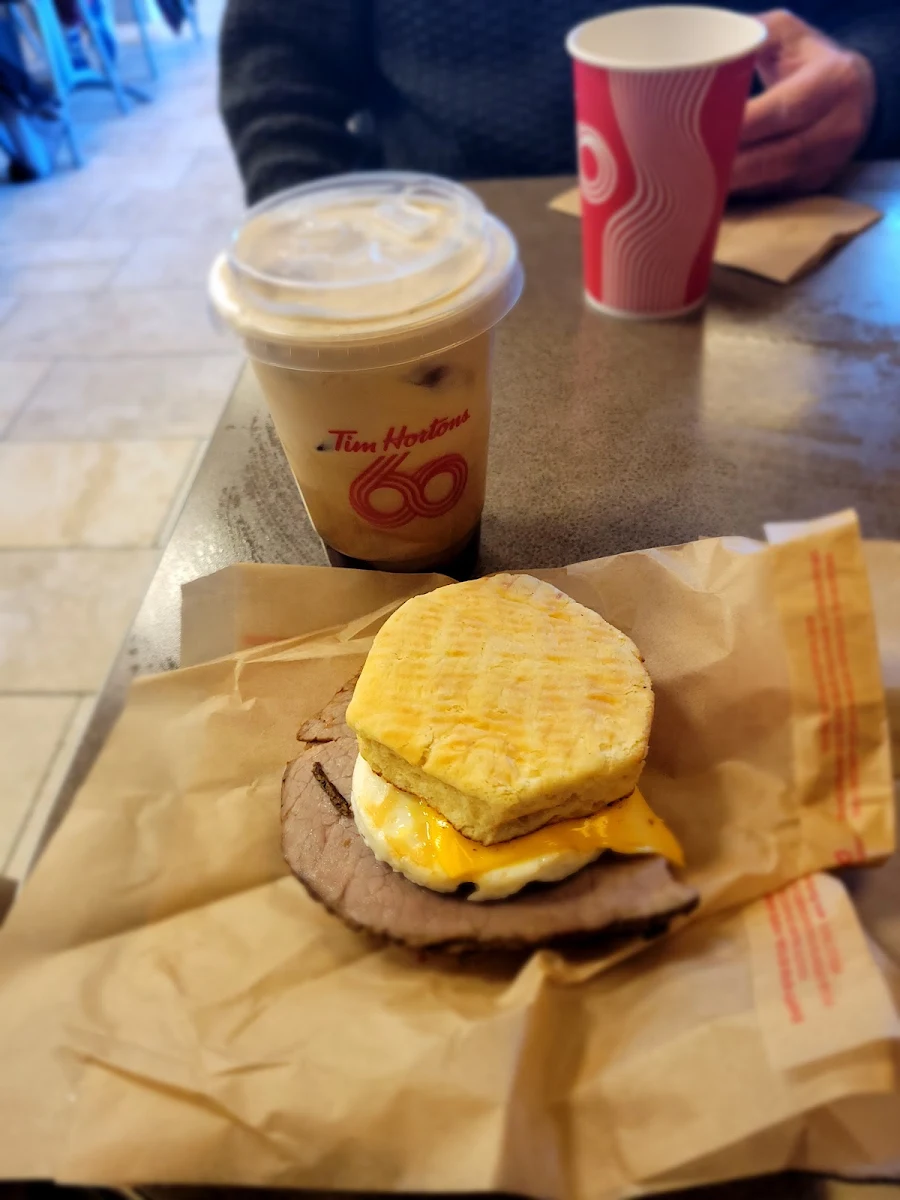Steak and Egg and Cheese Biscuit