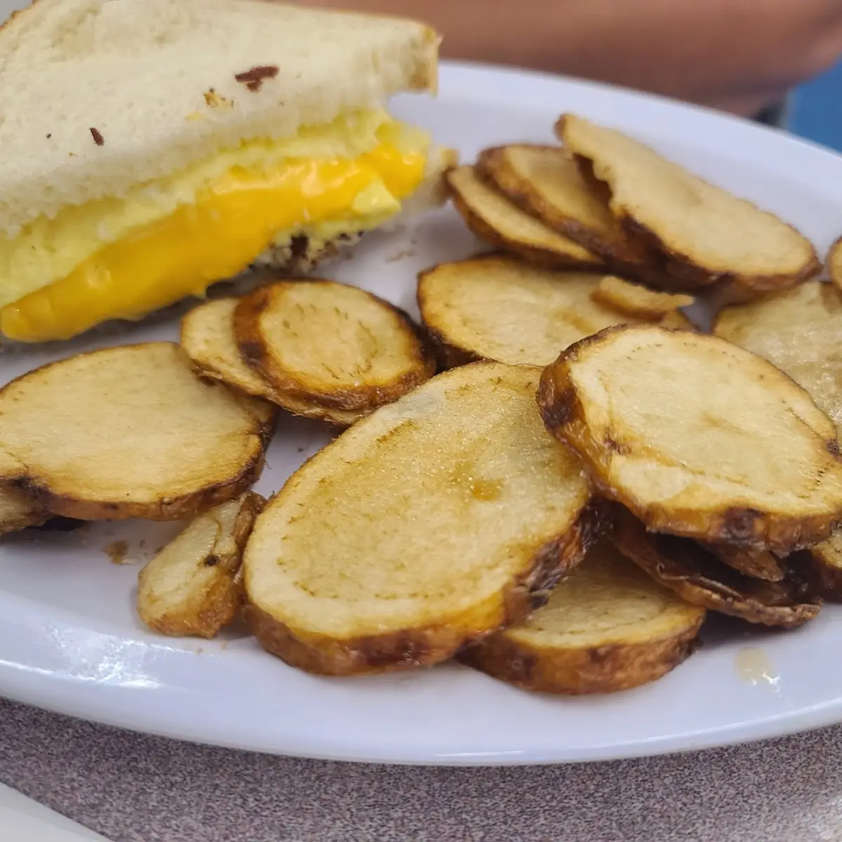 Breakfast Sandwich and Homefries