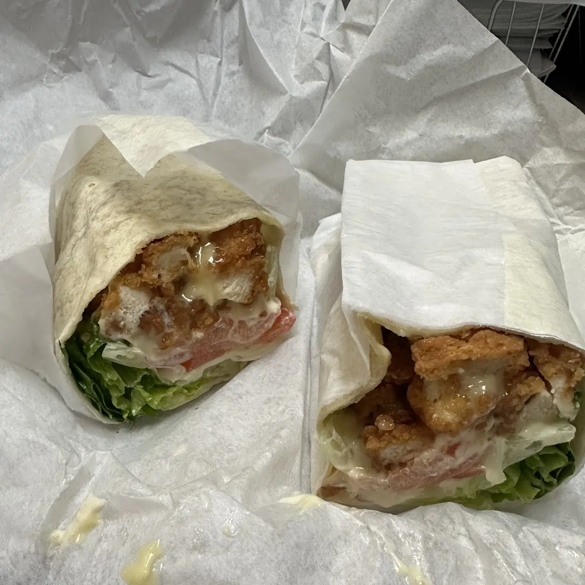 Chicky’S Wrap with Honey Mustard Sauce