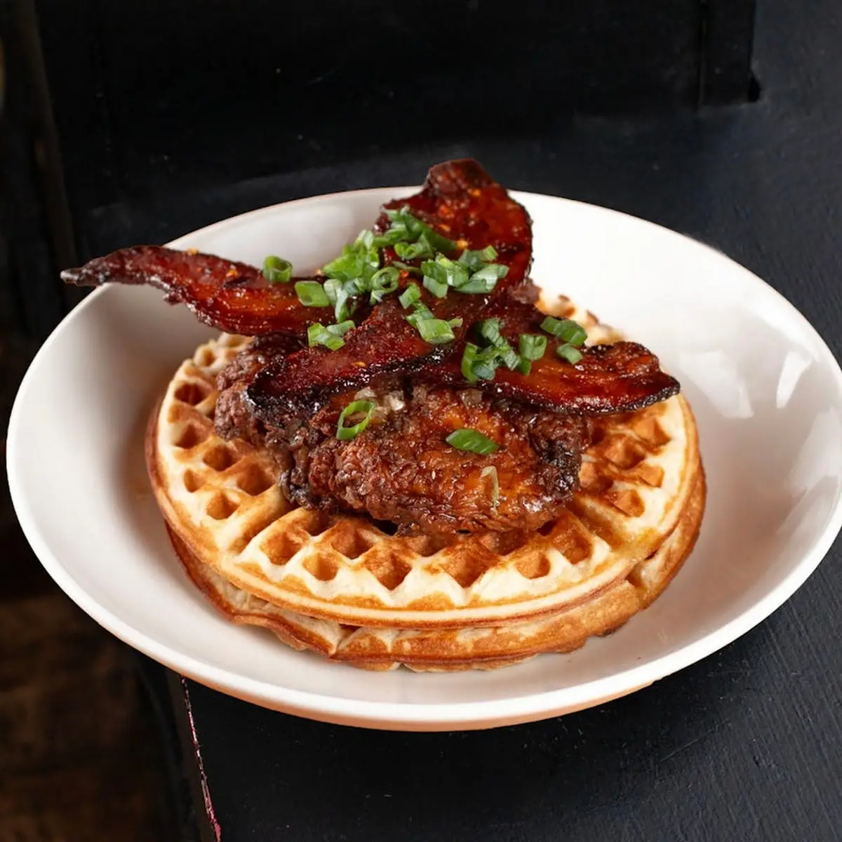 Maple Bourbon Chicken and Waffle