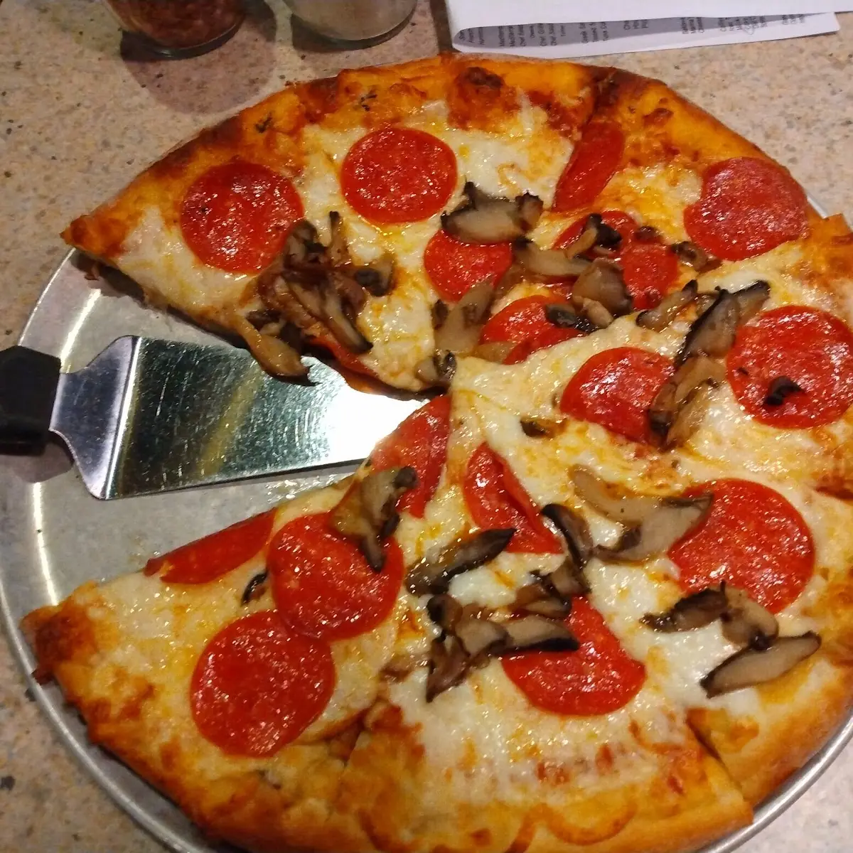 Pepperoni and Mushroom Pizza