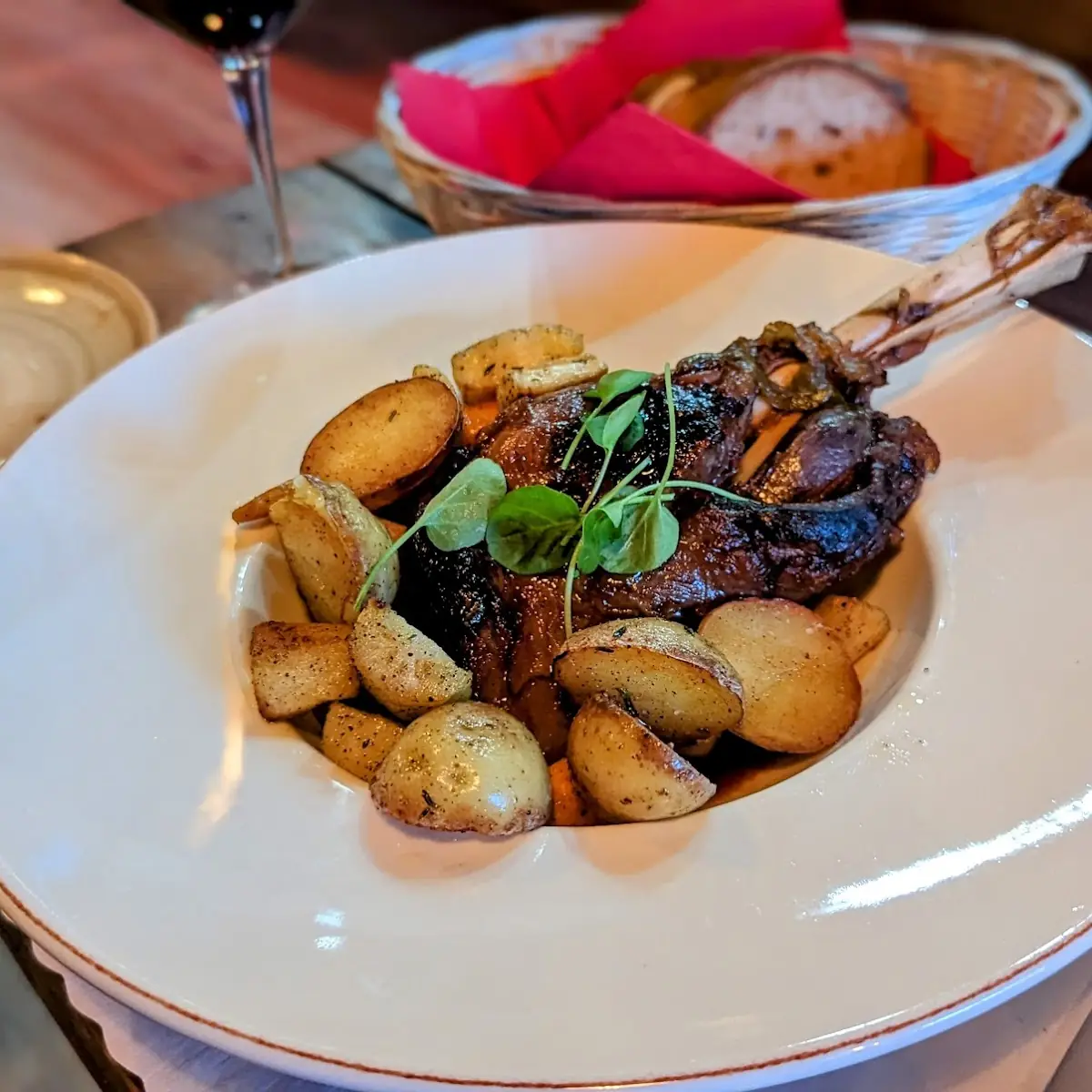 Whole Braised Lamb Shank