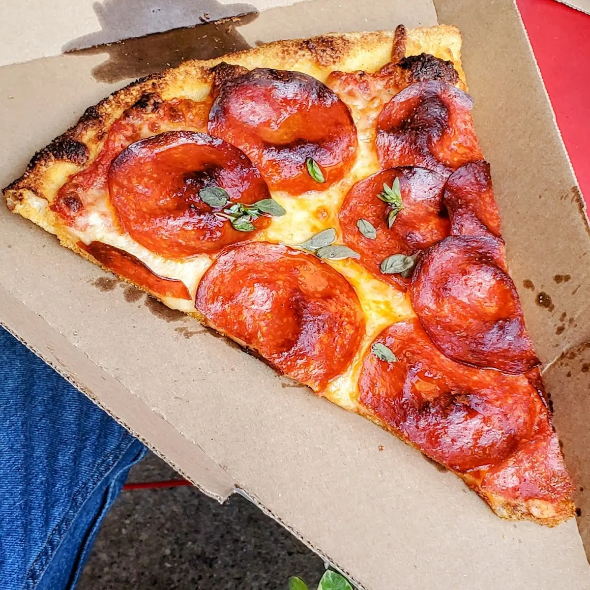 Pepperoni Square Pizza Slice