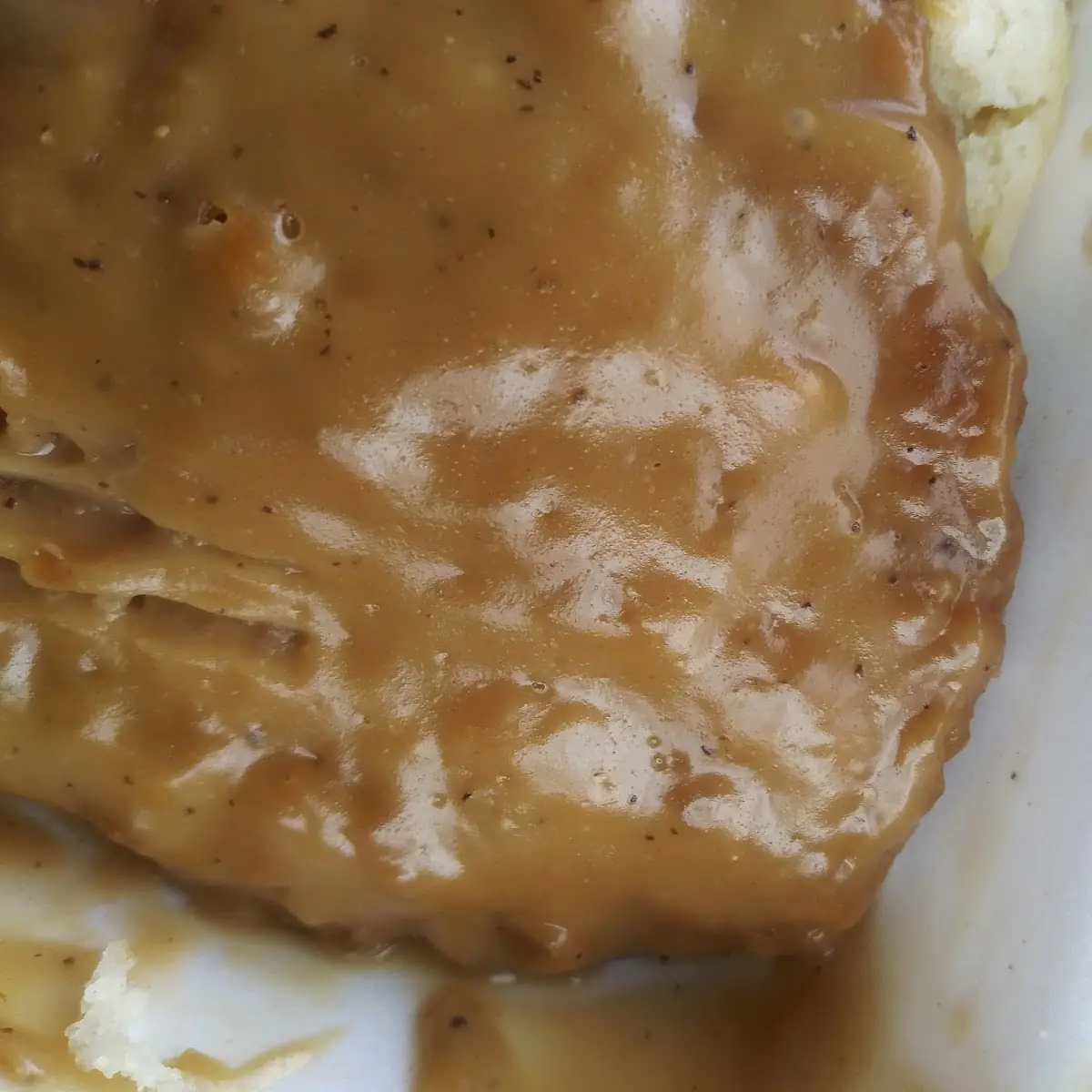 Steak and Brown Gravy Biscuit