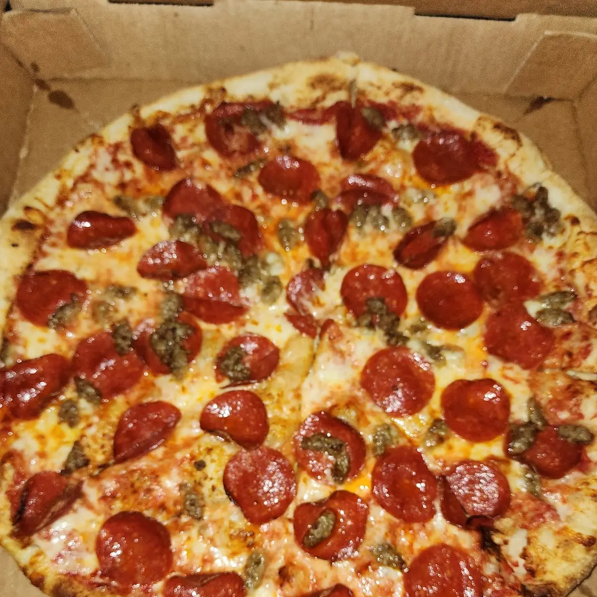 Peparone and Sausage Pizza