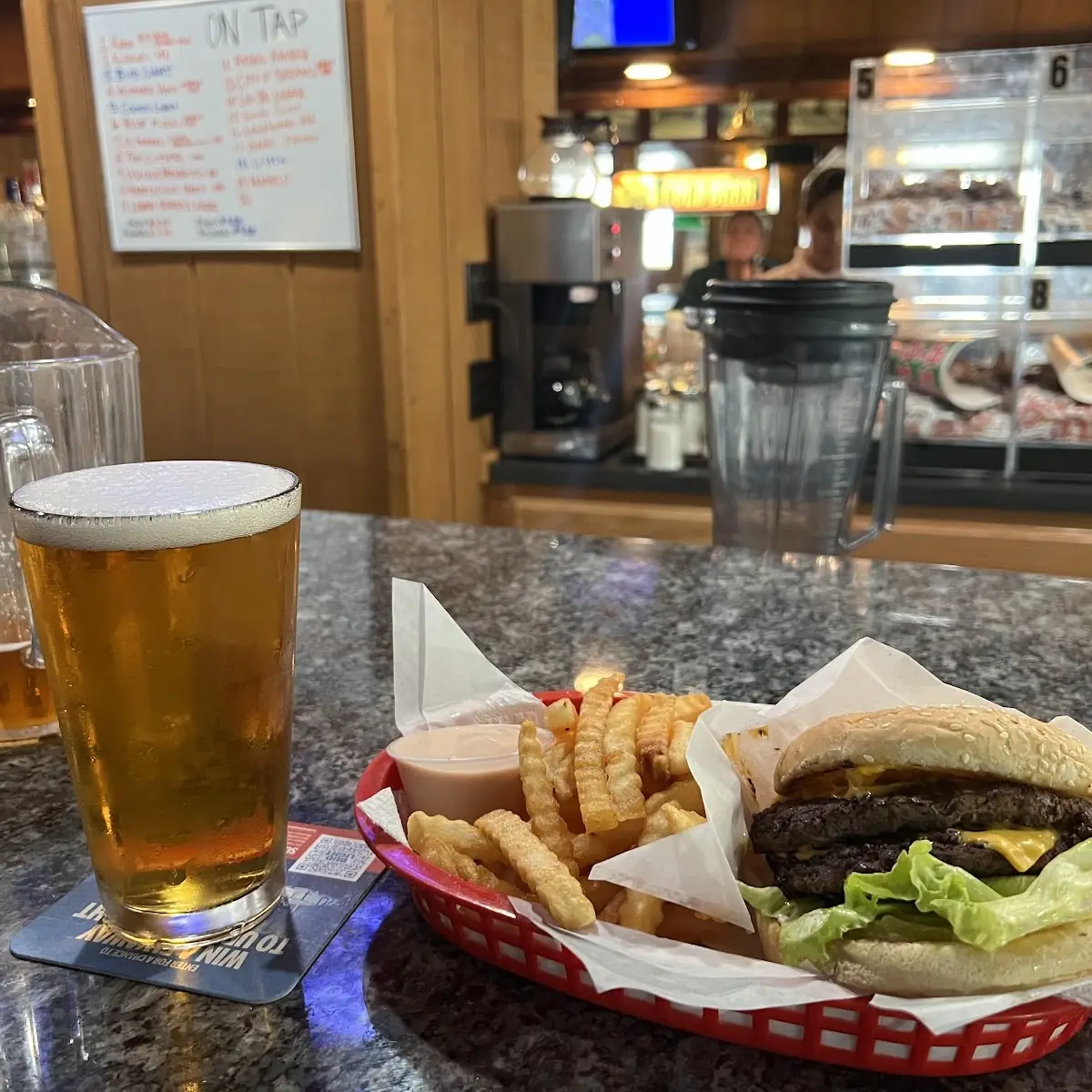 Beer with Double Cheeseburger Combo