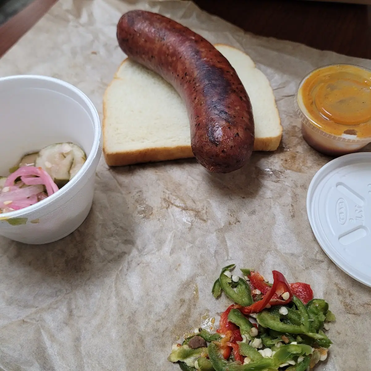 Black Pepper and Garlic Texas Sausage