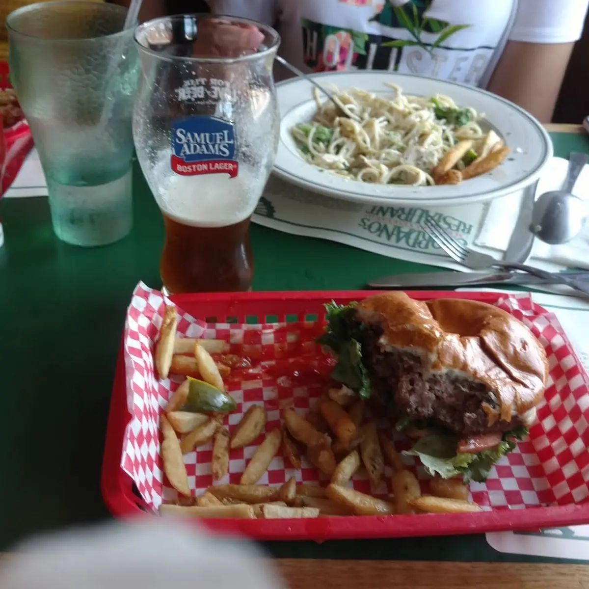 Lobster Roll and Cheese Burger