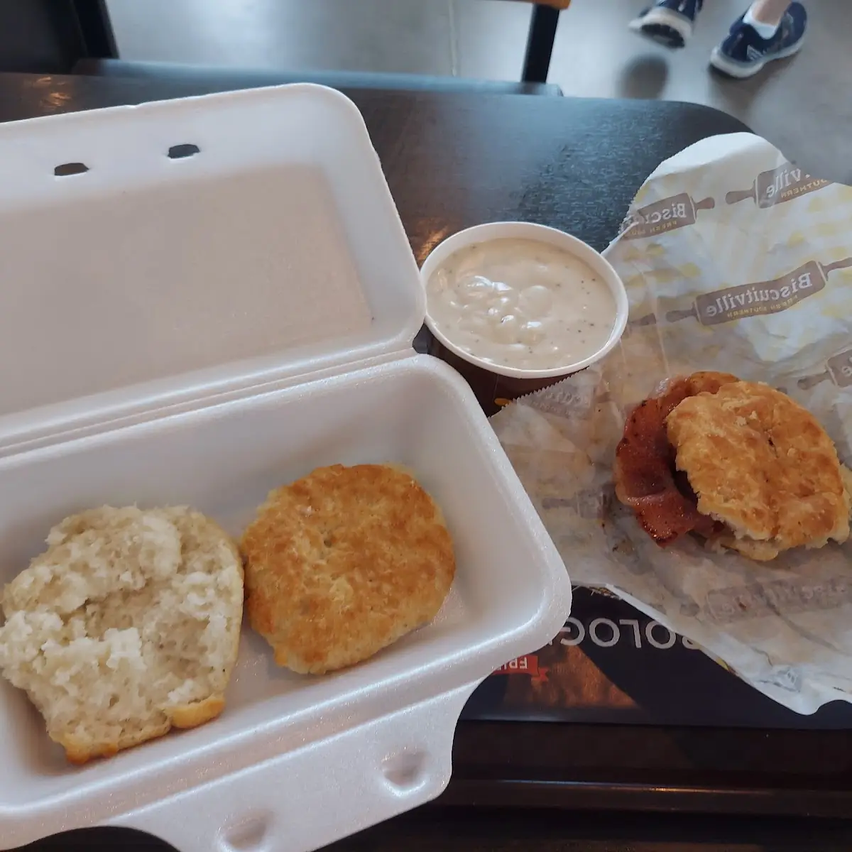 Country Ham and Gravy Biscuits