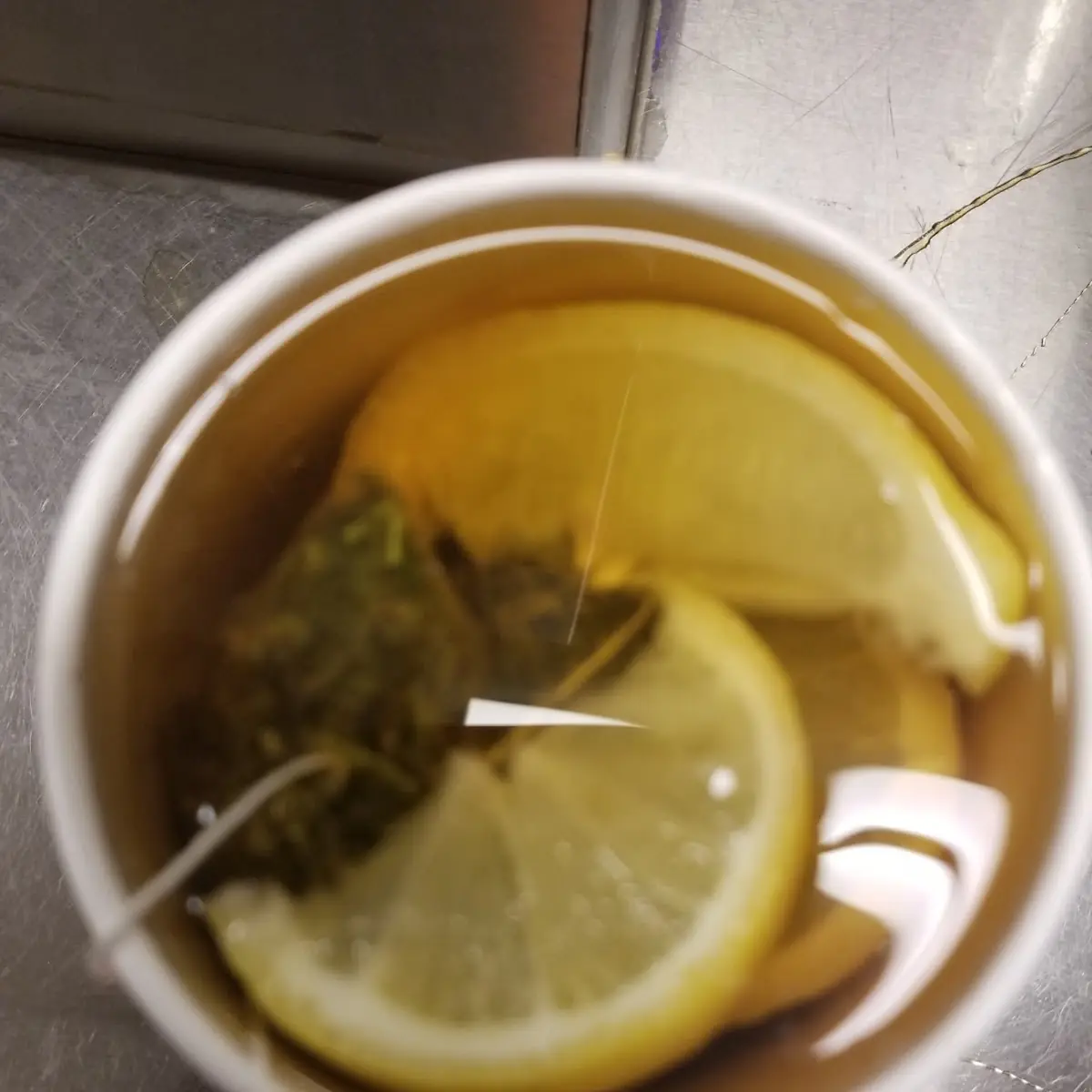 Hot Green Tea with Lemon