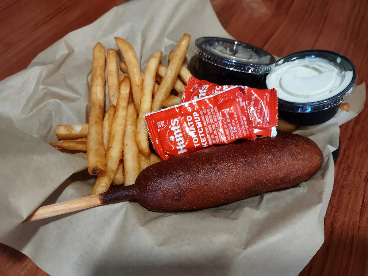 Corn Dog and Fries