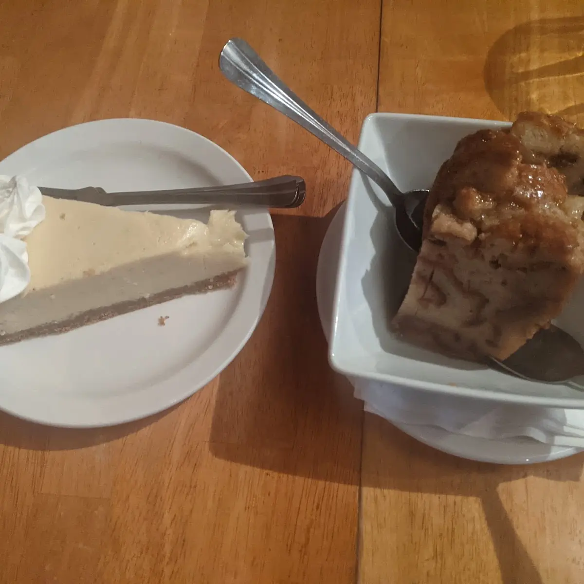 Key Lime Pie and Bread Pudding