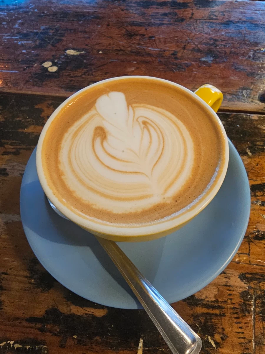 Soy Flat White Coffee, Hoi Polloi - Espresso Bar