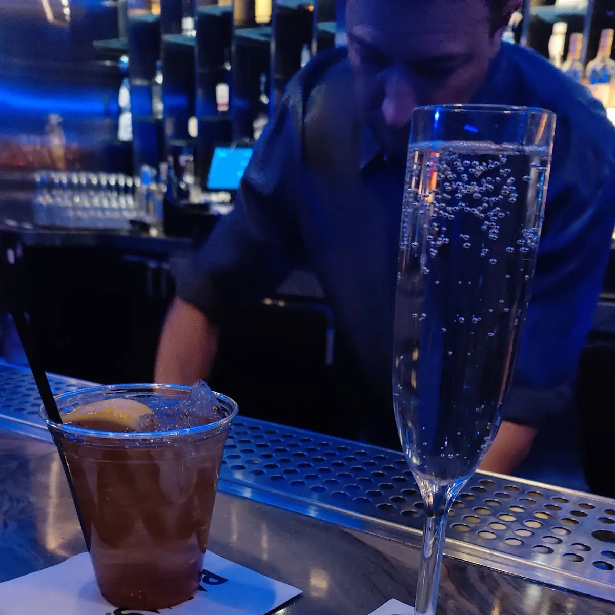 Long Island Iced Tea and Champagne