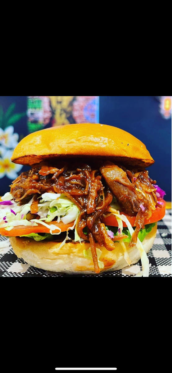 Bourbon Chipotle Pulled Pork Burger
