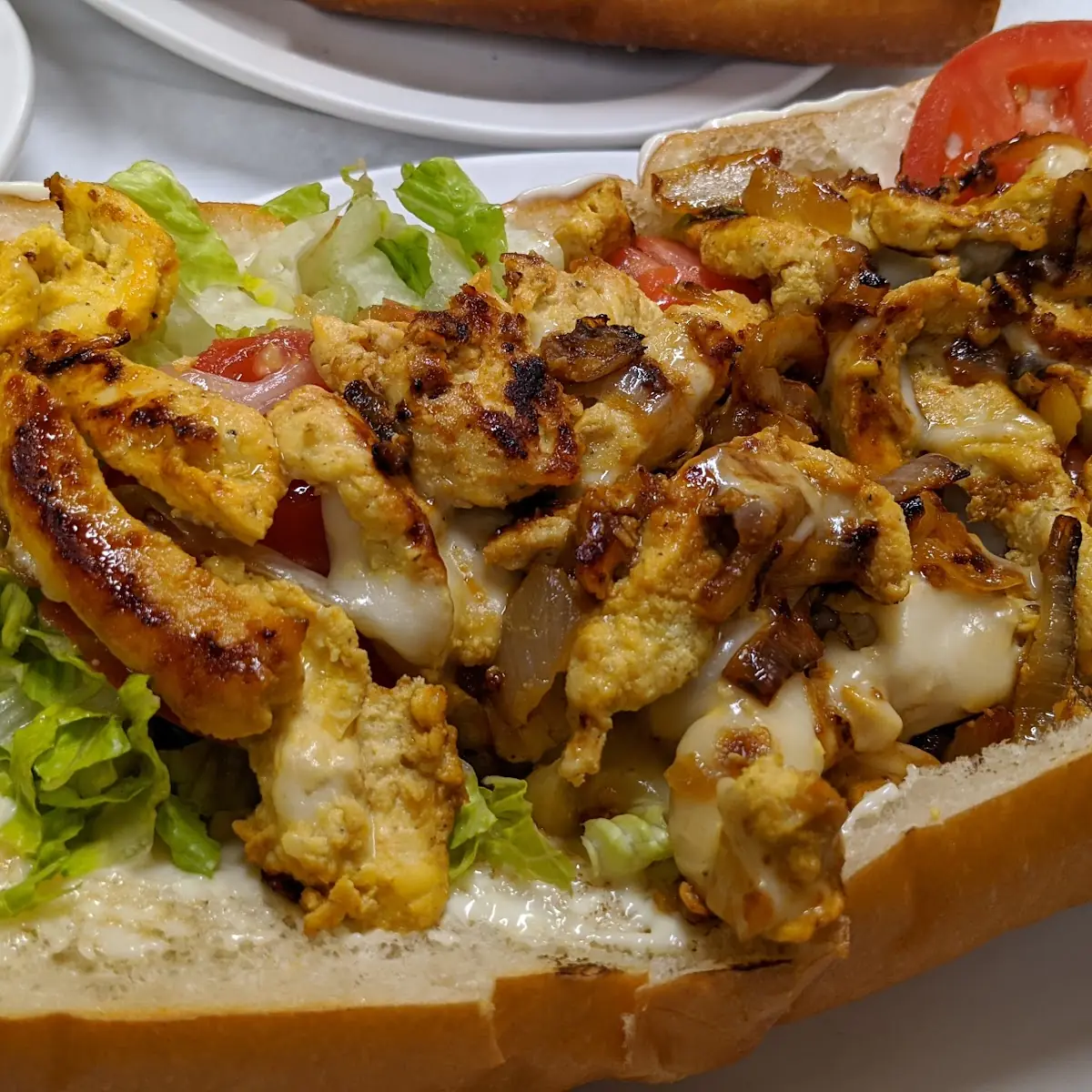Chicken Philly Cheese Steak Sandwich