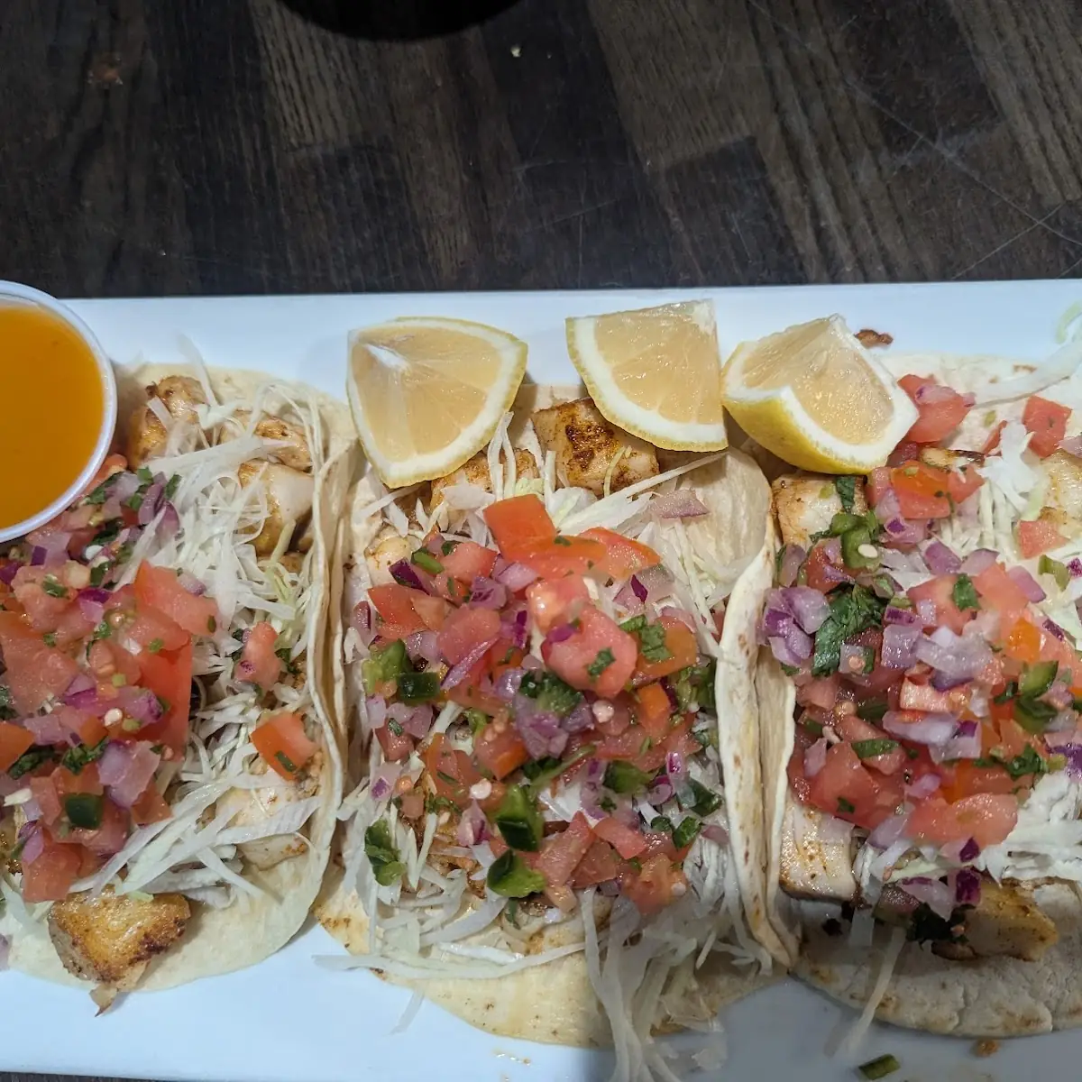 Fish Tacos with Salsa Side