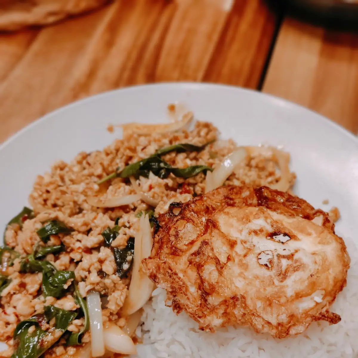 Basil Chicken & Fried Egg